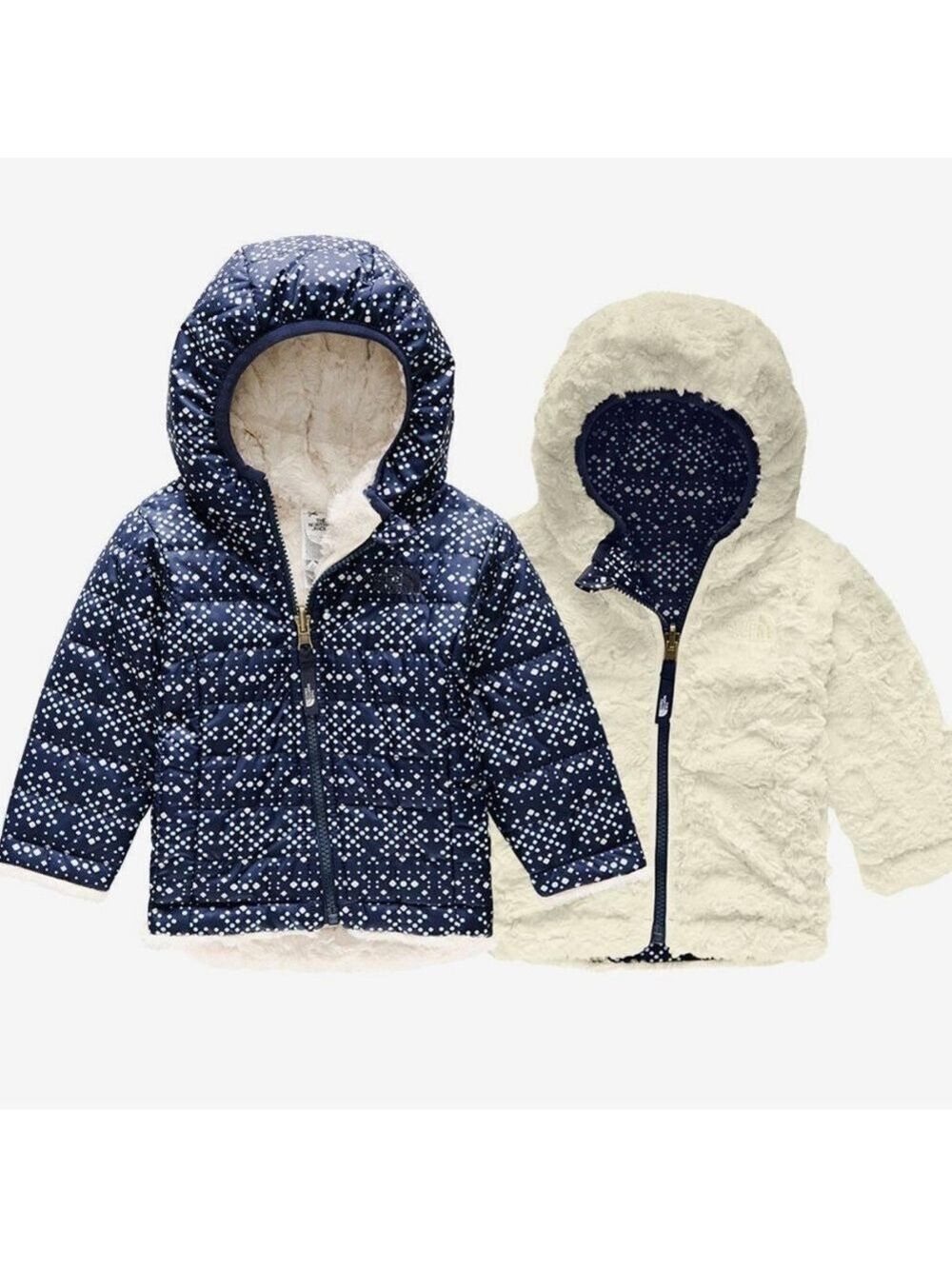 The North Face Navy and White Patterned Jacket